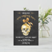 Gotische Kerstfeest Goud & Zwart Kaart (Staand voorkant)