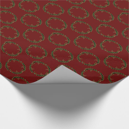 Gotische Kerstkrans Custom Patterned Cadeaupapier (Hoek)