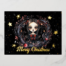 Gotische Kerstmis Meisje