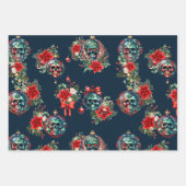 Gotische Kerstmis schedel inpakpapier (Voorkant)