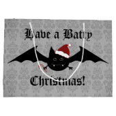 Gotische Kerstvleermuis feestelijk Groot Cadeauzakje (Achterkant)