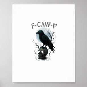 Gotische Kraai F Kraai F Raaf Schedel Halloween Gr Poster