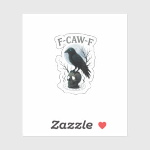 Gotische Kraai F Krassende F Raaf Schedel Hallowee Sticker