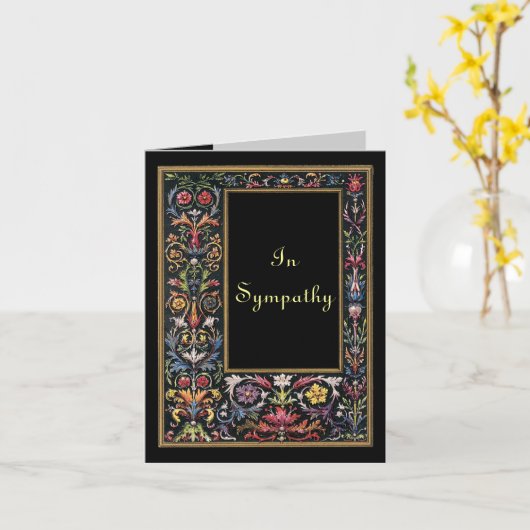 Gotische Kunst Kleine Sympathie Kaart Bewerkbaar (Gele Bloem)