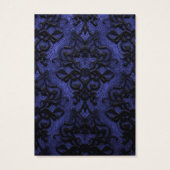 Gotische Lace Blauw Zwart Oorbel Display Kaart (Achterkant)