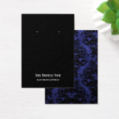 Gotische Lace Blauw Zwart Oorbel Display Kaart (Bureau)