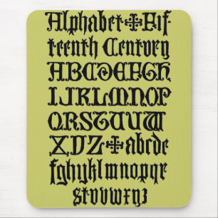 Gotische letters muismat