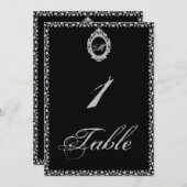 Gotische lijst monogram tafelnummer (Voorkant / Achterkant)