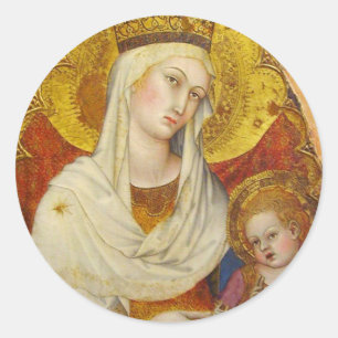 Gotische Madonna en kind stickers