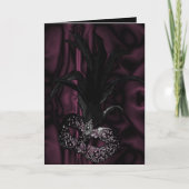 Gotische Maskerade Uitnodiging - Wijnkleur (Voorkant)