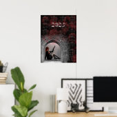 Gotische meisje- 2023 kalender poster (Thuiskantoor)