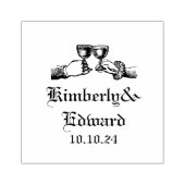 Gotische middeleeuwse fantasie bruiloft 	rubberstempel (Afrduk)