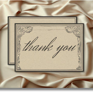  gotische middeleeuwse lijn grens bruiloft bedankkaart