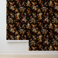 Gotische Moody Bloemen Met Schedels