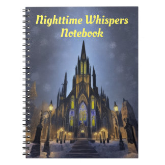 Gotische nachtkathedraal notitieboek