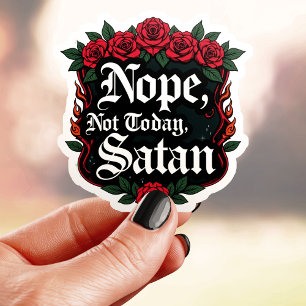 Gotische Nee Niet Vandaag Satan Sticker