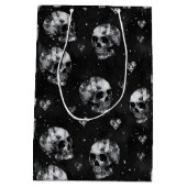 Gotische occulte schedels met harten medium cadeauzakje (Achterkant)