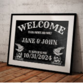 Gotische,  of Halloween bruiloft Welkom Poster