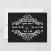  gotische ornament bruiloft save the date (Voorkant)