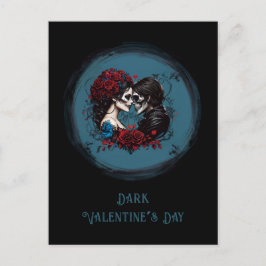 Gotische Paar Liefhebbers Valentijnsdag Vakantie Briefkaart