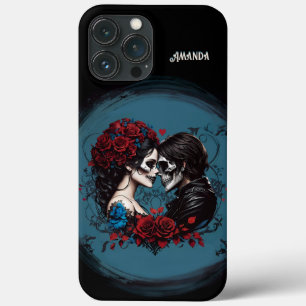 Gotische Paar Liefhebbers Valentijnsdag Vakantie iPhone 13 Pro Max Hoesje