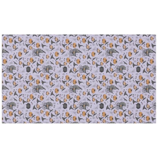 Gotische Paarse Victoriaans Baby Carriage Hallowee Tafelkleed (Voorkant (Horizontaal))