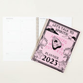 Gotische Pastel Roze Zwart Bloemen Jaar Planner (Display)
