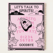 Gotische Pastel Roze Zwart Bloemen Jaar Planner (Achterkant)