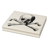 Gotische piraten schedel en gekruiste botten 	rubberstempel (Stempel)