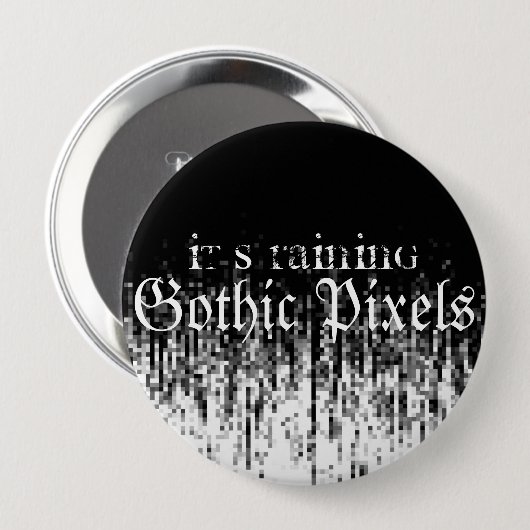 Gotische Pixels Ronde Button 4,0 Cm (Voorkant /achterkant)