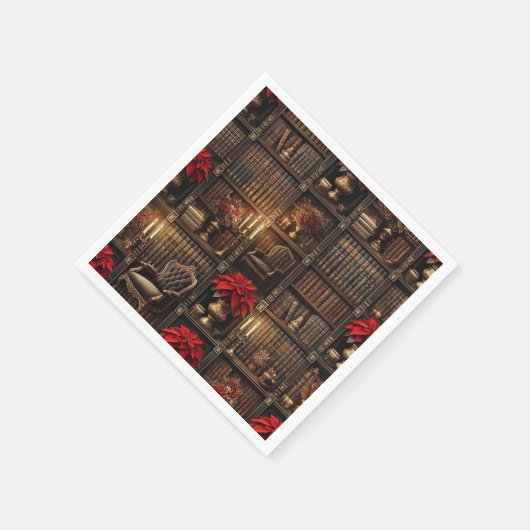 Gotische Poinsettia Library Decoupage Servet (Hoek)