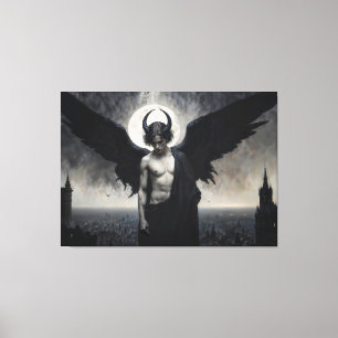 Gotische portret van Heer Lucifer Canvas Afdruk