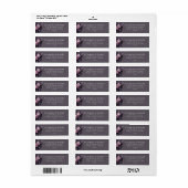 Gotische pruim bloemige trouwadreslabels etiket (Full Sheet)