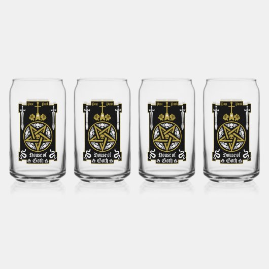 Gotische Punk Accessoires Blikvorm Glas (Achterkant)