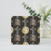 Gotische R.I.P. Hoofdsteen Keltisch Kruis Volle Ma Kaart (Staand voorkant)