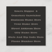 Gotische R.I.P. Hoofdsteen Keltisch Kruis Volle Ma Vierkante Visitekaartje (Achterkant)