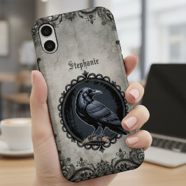 Gotische Raaf Kraai Donkere Academische Stijl iPhone 16 Hoesje