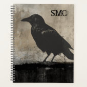 Gotische Raaf Planner met Monogram (Voorkant)