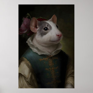 Gotische rat vintage poster, kunstposterprint, thu poster