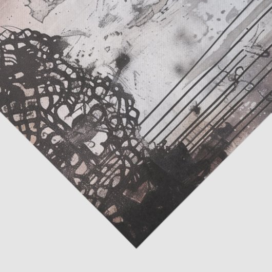 Gotische Raven Decoupage Tissuepapier (Detail)