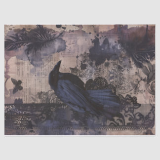  Gotische Raven Decoupage Tissuepapier