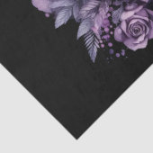 Gotische Raven Paarse Rozen schedel Decoupage Tissuepapier (Detail)