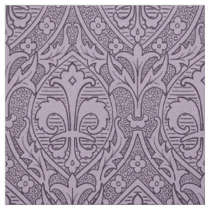 Gotische revival Fleur de Lys - Lavendel Stof