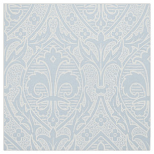 Gotische revival Fleur de Lys - Misty Blue Stof
