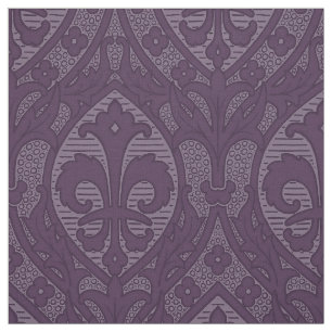 Gotische revival Fleur de Lys - Paarse Stof
