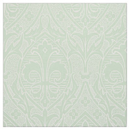 Gotische Revival Fleur de Lys - Tint van Absinthe Stof
