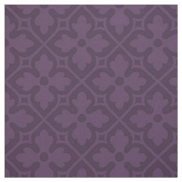 Gotische revival Quatrefoils, aubergine Stof