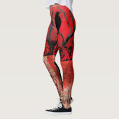 Gotische rode all-over-print Leggings (Links)