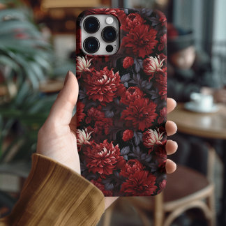 Gotische rode chrysanthemum donkere bloem iPhone 16 pro hoesje