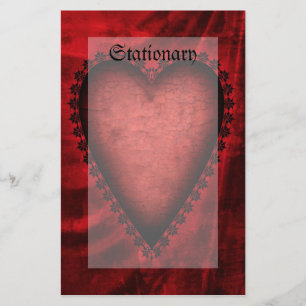 Gotische Rode Hart Briefpapier